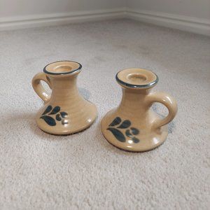 Pfaltzgraff Folk Art Candle Holders